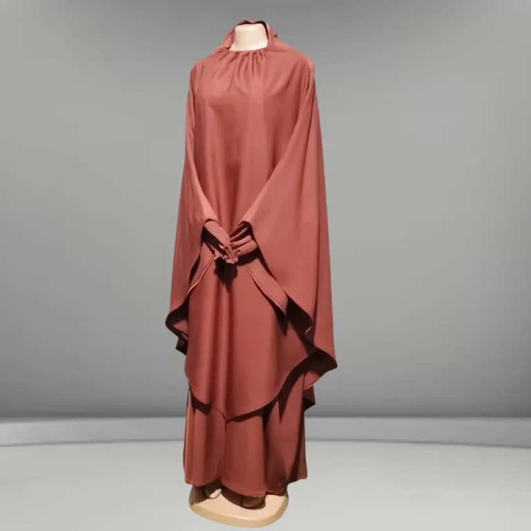 Toyeebah Jilbab with flowing drape, designed to match Toyeebah Abaya